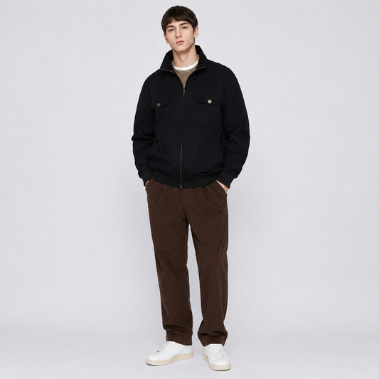Herren Leichte Freizeitjacke mit Reißverschluss | Bequeme Übergangsjacke