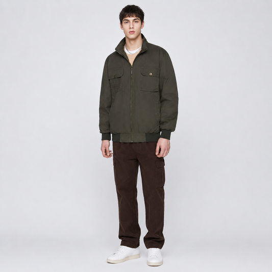 Herren Leichte Freizeitjacke mit Reißverschluss | Bequeme Übergangsjacke